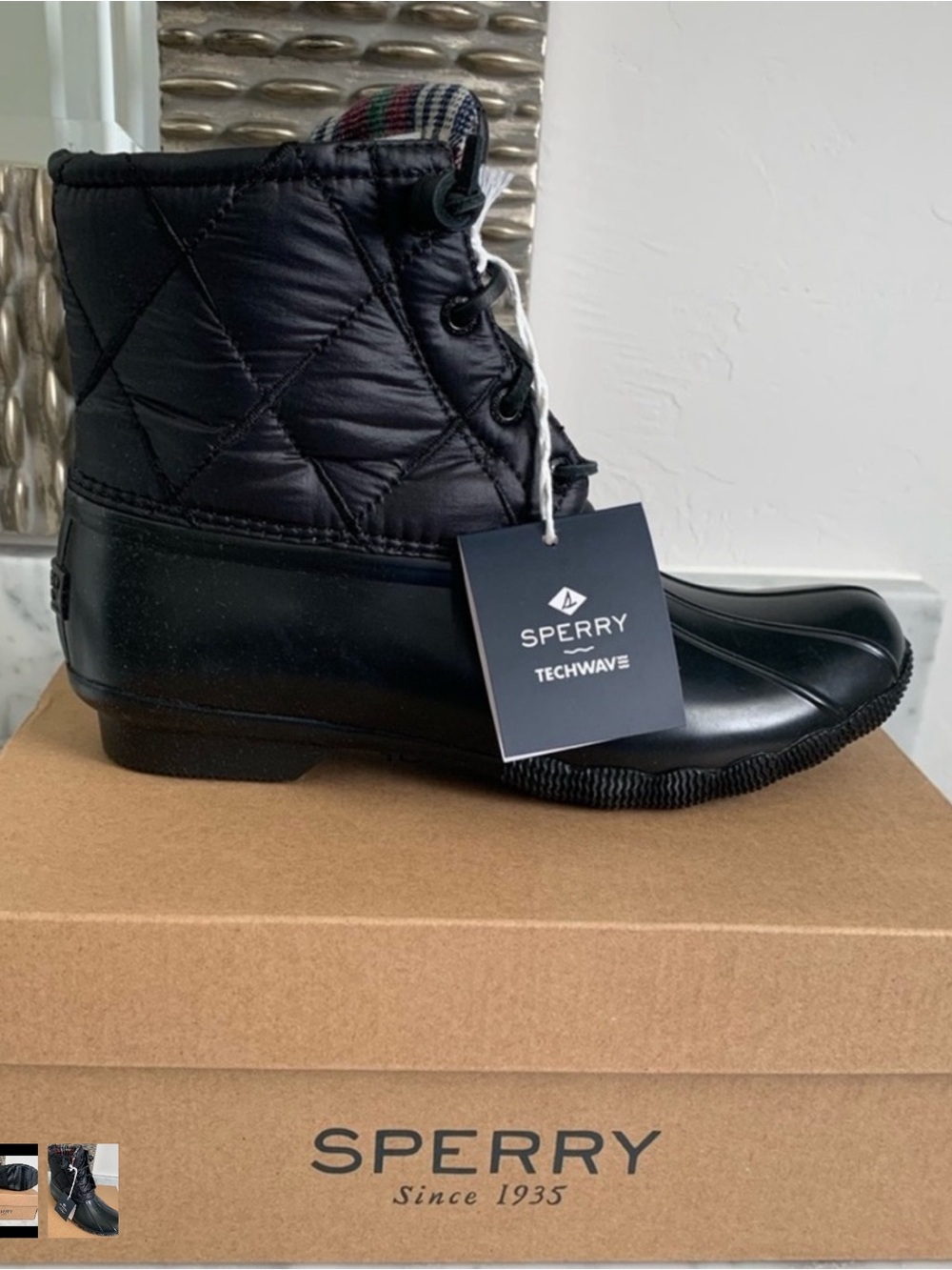 NWT Sperry Saltwater Quilted Boots 7.5